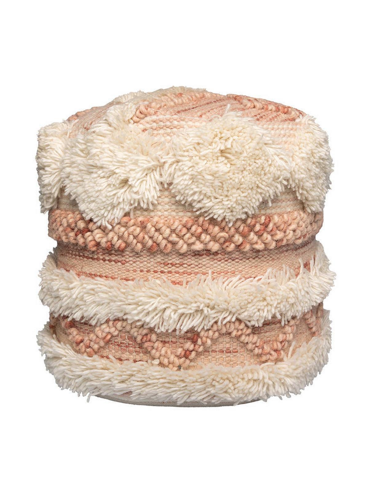 POUF POUF BOHIST 225 ROSA / CREME - Creme/Rosa, Trend, Textil (35/35/35cm) - Kayoom