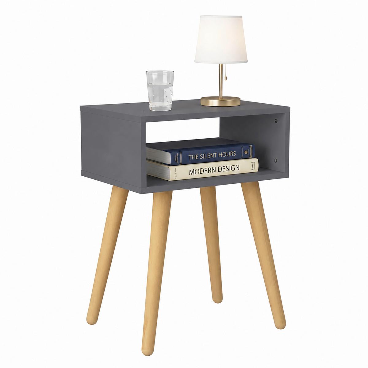 Nachtkästchen Singol M Anthrazit/Honigeiche - Honigeiche/Anthrazit, MODERN, Holzwerkstoff (45/56/30cm) - Livetastic