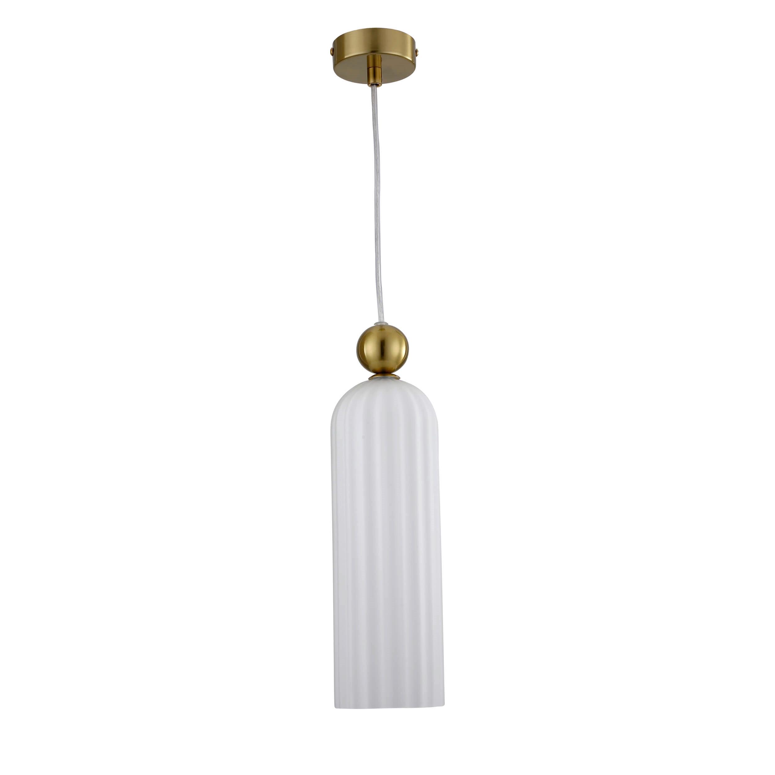Hängeleuchte Lp-939/1p _piega - Weiss, Basics, Glas (10/43cm)