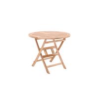 Gartentisch Naturfarben Teakholz - Naturfarben, Natur, Holz (80/80/75cm) - Gardenson