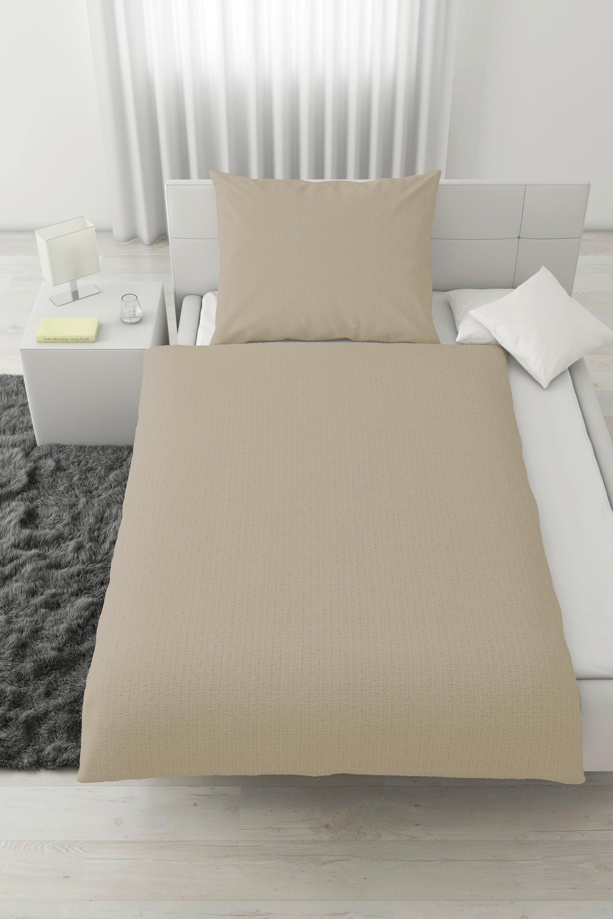 Ágyneműhuzat-garnitúra Gisi - bézs, Konventionell, textil (140/200cm) - Modern Living