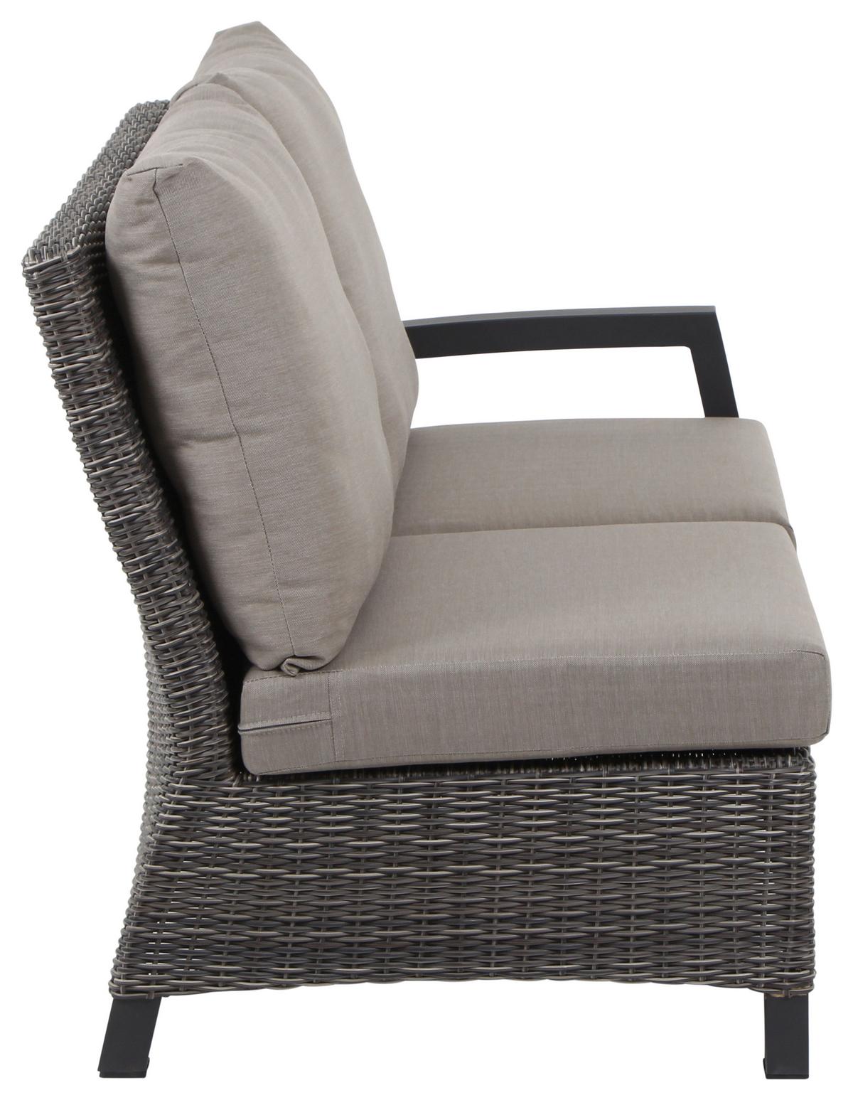 Loungegarnitur Corido Grau - Grau, Basics, Keramik/Kunststoff (83/103/160cm) - Siena Garden