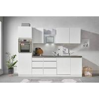 Küchenblock Premium Weiß B: ca. 280 cm - Weiß/Grau, MODERN, Holzwerkstoff (280cm) - Respekta
