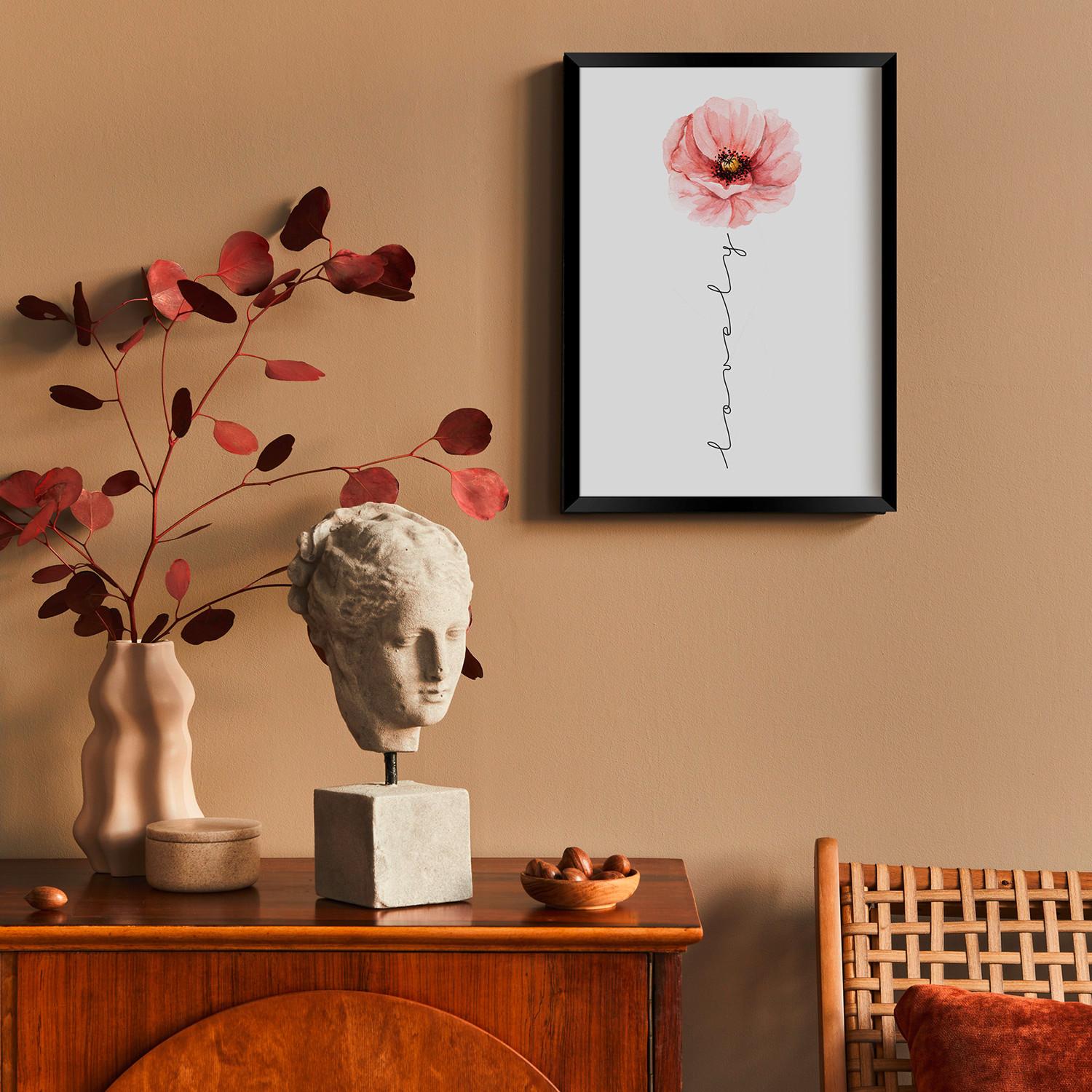 Bild Vous in Rosa/Weiß ca. 30x40cm - Rosa/Weiß, Holzwerkstoff/Papier (30/40cm) - Modern Living