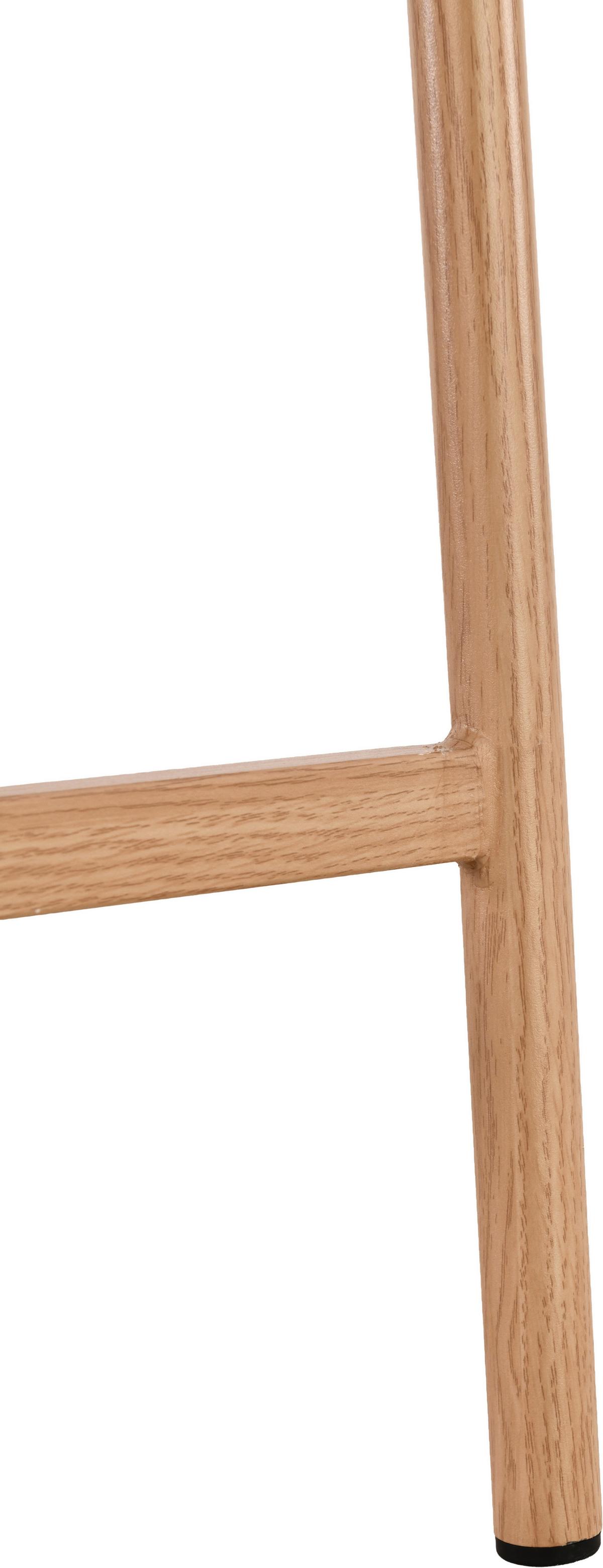 Barhocker Silke Eichefarben/Beige - Eichefarben/Beige, MODERN, Holz/Textil (56/94/54cm) - Mömax
