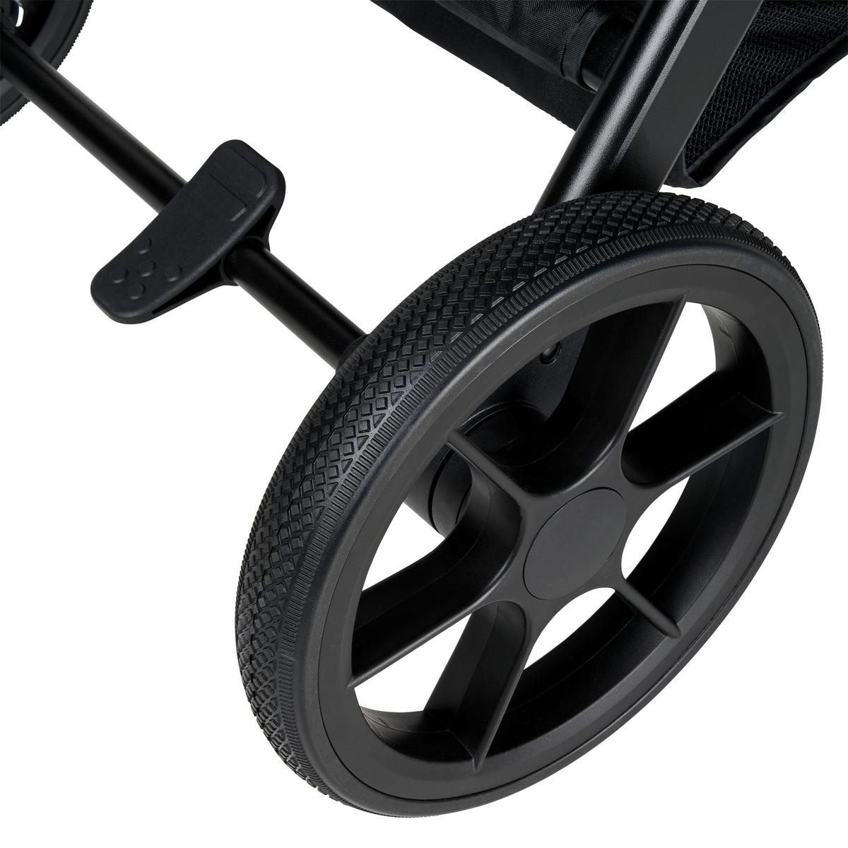 WÓZEK SPACEROWY STRAIGHT - czarny, Basics, tworzywo sztuczne/metal (94/58,5/106cm) - Jimmylee