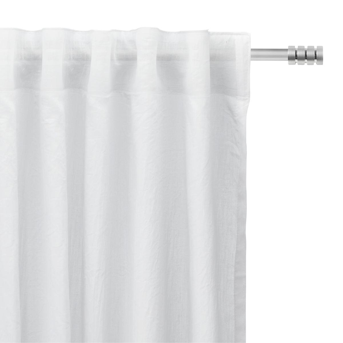 Fertigvorhang Ramona in Weiß ca. 135x245cm - Weiß, MODERN, Textil (135/245cm) - Modern Living