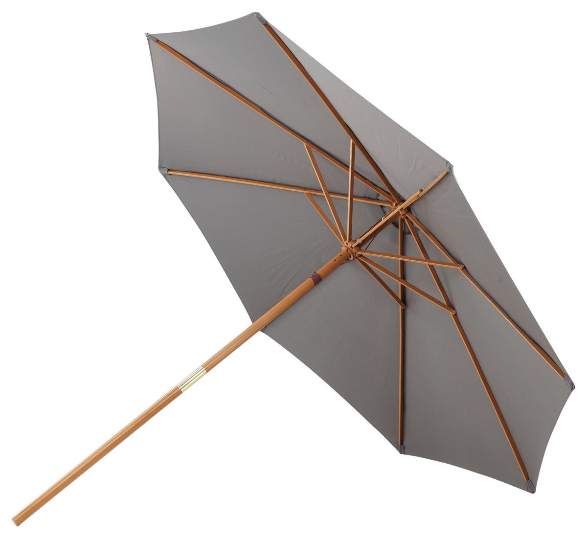 SONNENSCHIRM IXOS - Grau, KONVENTIONELL, Holz/Textil (300/244cm) - Gardenson