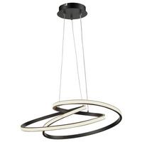 Lustră cu LED Mofer - negru, Modern, plastic/metal (50/120cm) - Premium Living
