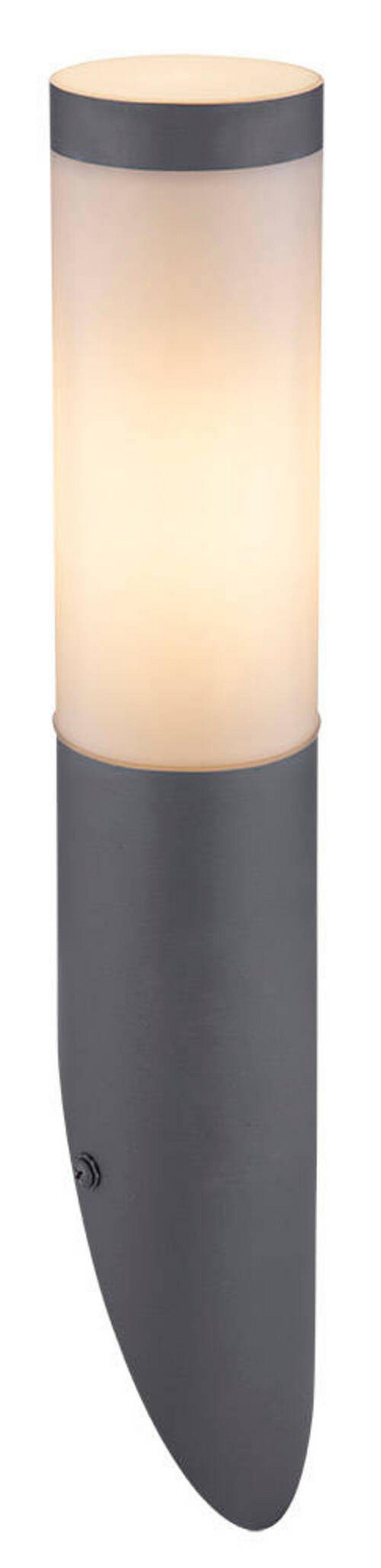 AUSSENLEUCHTE BOSTON - Anthrazit/Opal, Basics, Kunststoff/Metall (7,6/39cm) - Globo