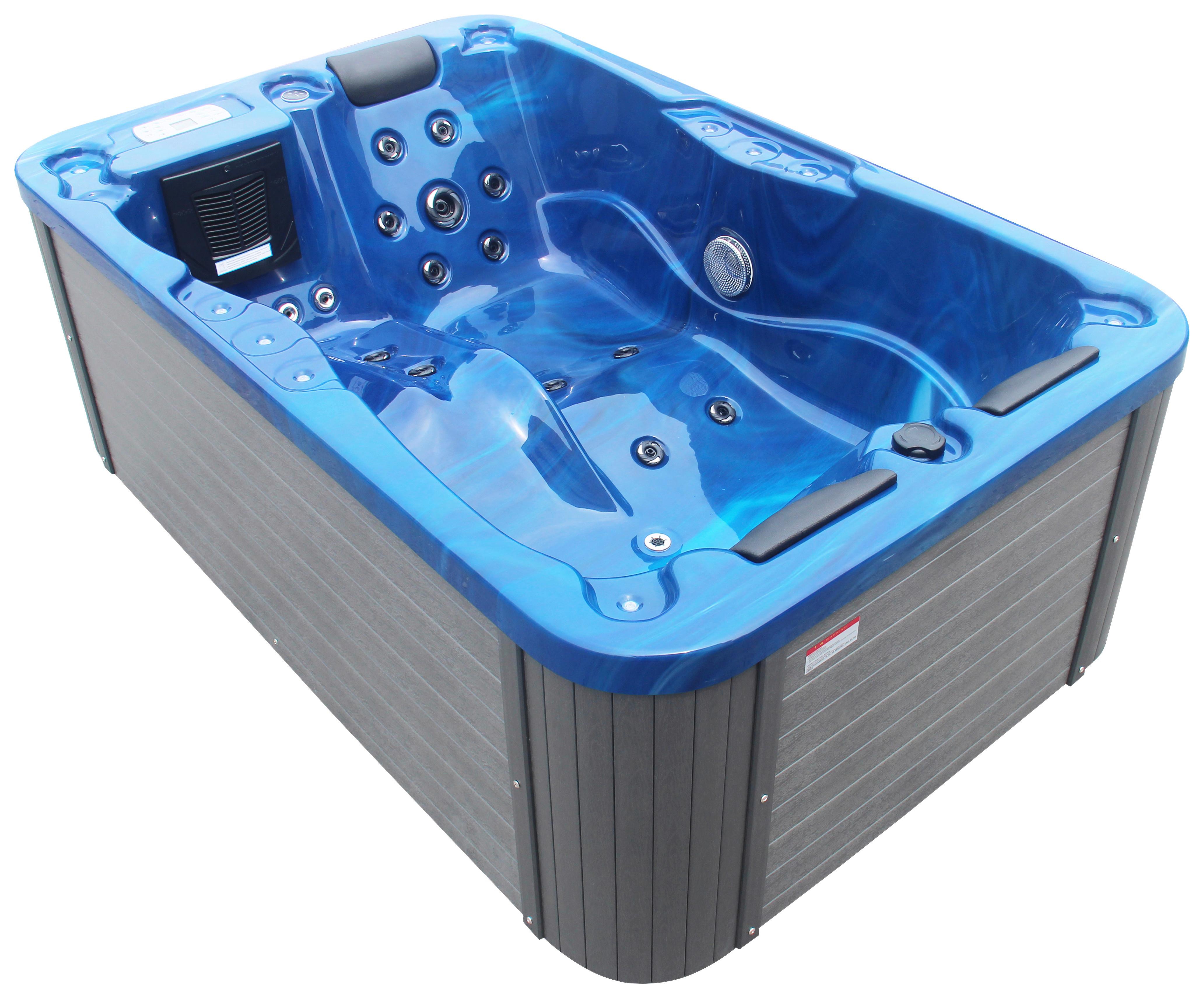 Whirlpool Outdoor Set Blau ca. 130x70x205cm - Blau, Basics, Kunststoff (130/70/205cm)