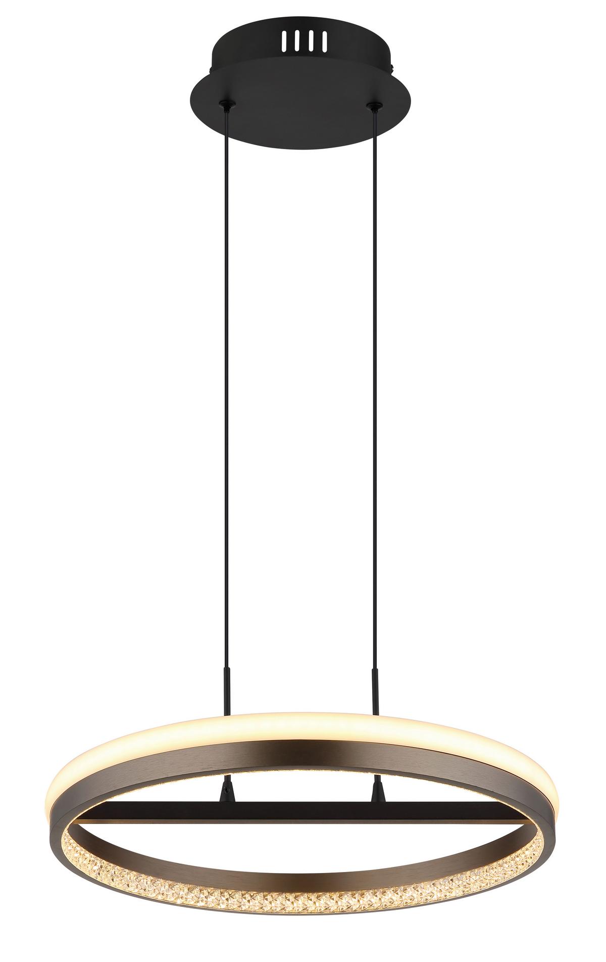 Led Viseća Svjetiljka Tamno Siva Boja - tamno siva/prozirno, Design, metal/plastika (39,7/150cm) - Globo