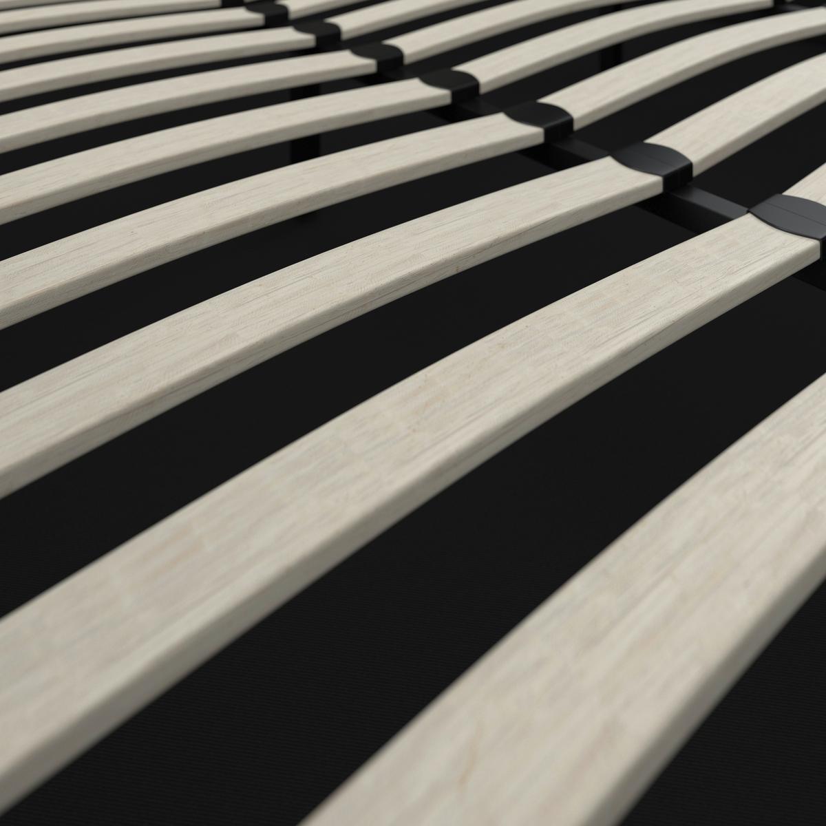 Oblazinjena Postelja Serena, Rjava, 180x200 - črna/naravne barve, Moderno, kovina/umetna masa (180/200cm) - Bessagi Home