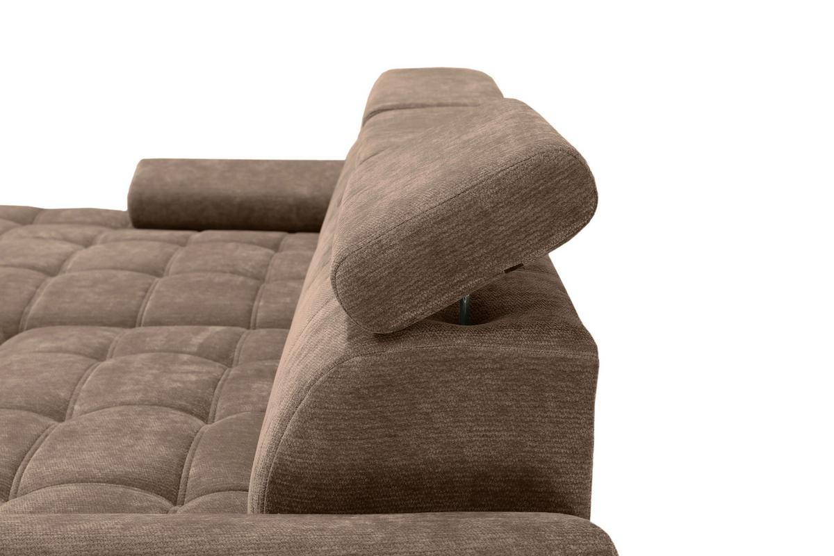 Kutna Garnitura Vegas - smeđa/crna, Design, drvo/tekstil (173/294cm) - Modern Living