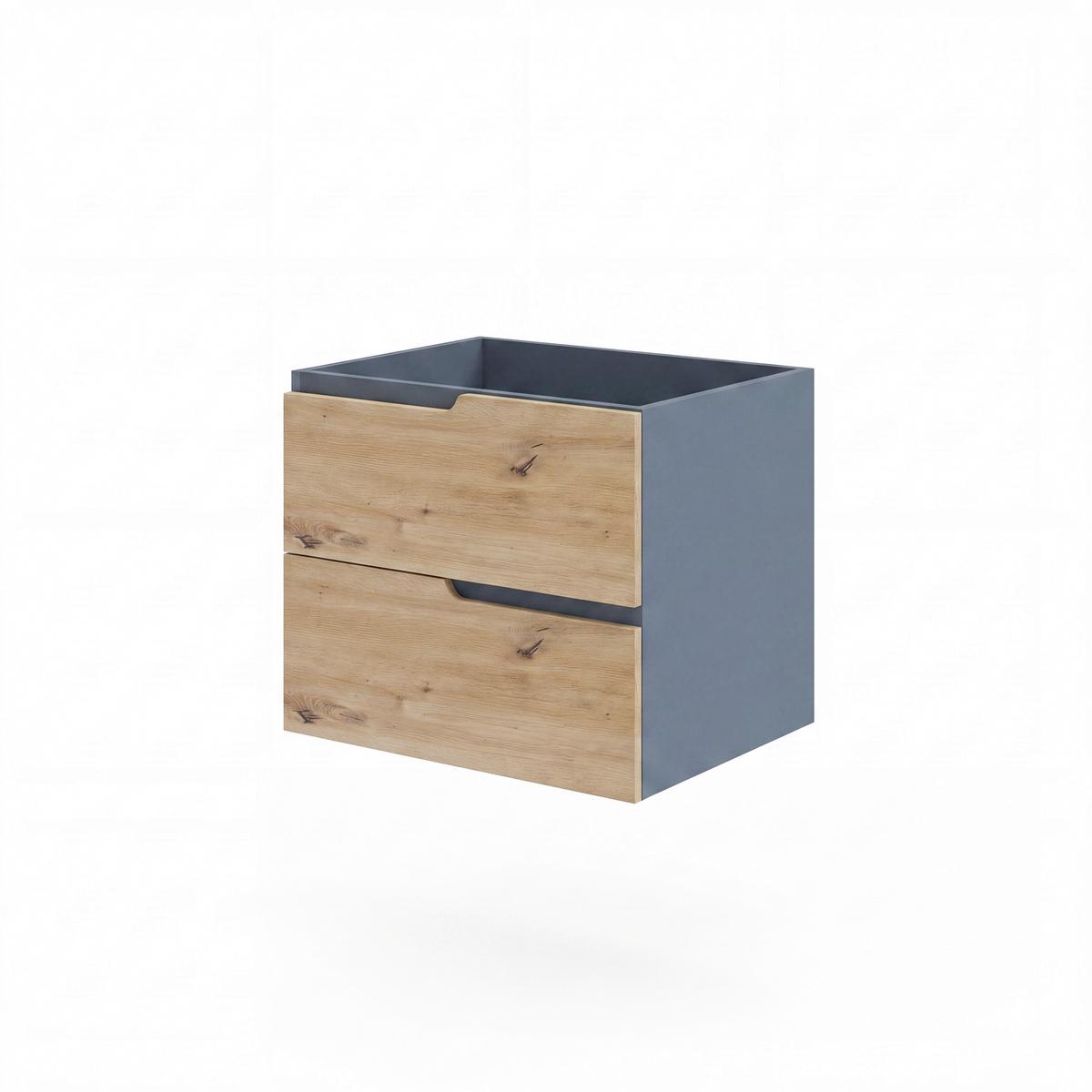 Element Ispod Umivaonika Winter - hrast Artisan/plava, Moderno, drvni materijal (60/51/46cm)