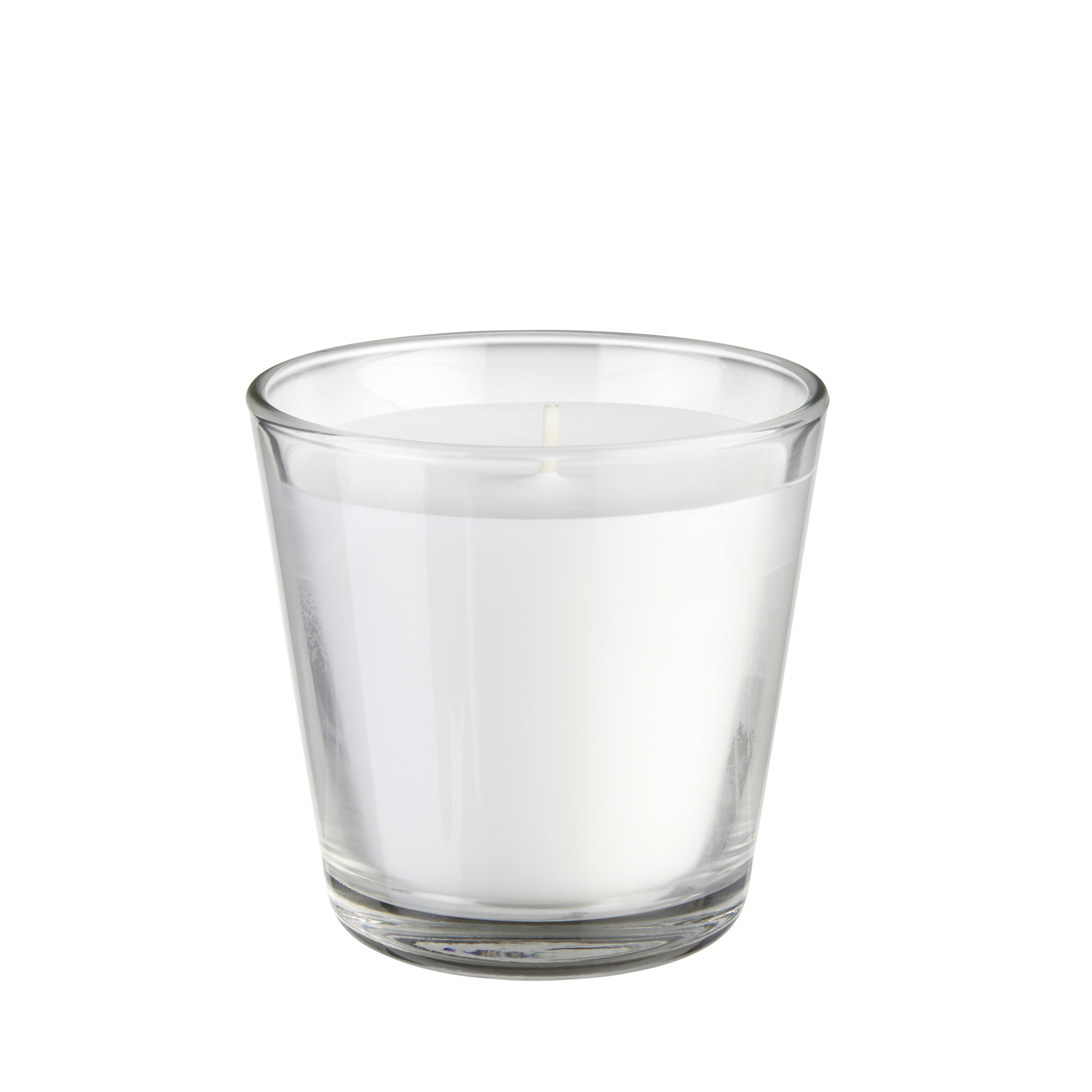Kerze im Glas EMMA - Klar/Weiß, Glas (7/7cm) - Based