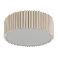 DECKENLEUCHTE 15757D1 PAGE - Weiss/Naturfarben, Basics, Kunststoff/Textil (33/13cm) - Globo