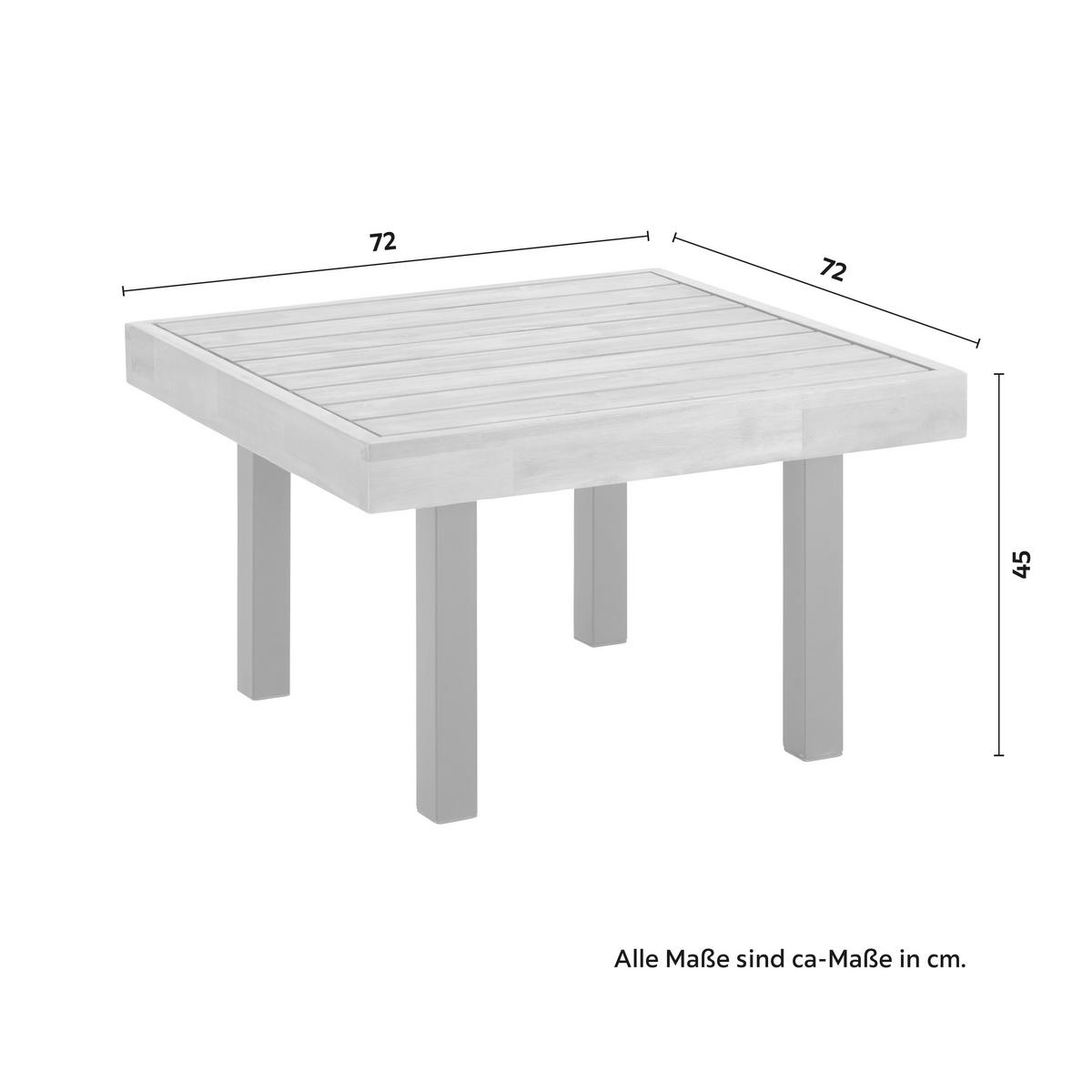 Loungegarnitur Gianny in Grau Outdoorgewebe - Grau/Akaziefarben, Modern, Holz/Textil (232/72/72cm) - Bessagi Garden