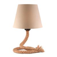 Tischleuchte Mauli Beige max. 22 Watt - Beige, Natur, Textil/Metall (23/32cm)