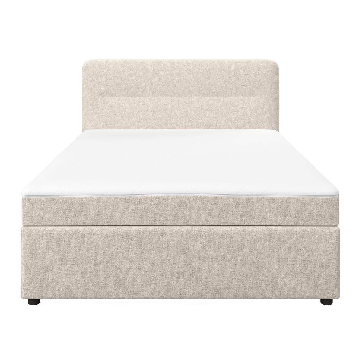 Pat boxspring Marco Beige, cca. 140x200 cm - crem, Modern, lemn/textil (140/200cm) - Bessagi Home