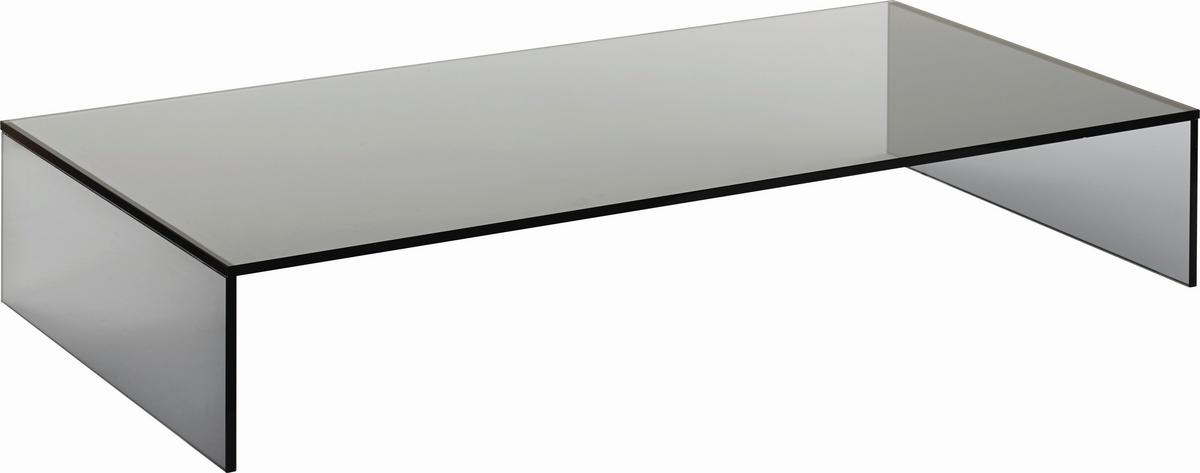 TV-Aufsatz in Schwarz aus Glas - Dunkelgrau, Glas (80/14/40cm) - Mömax