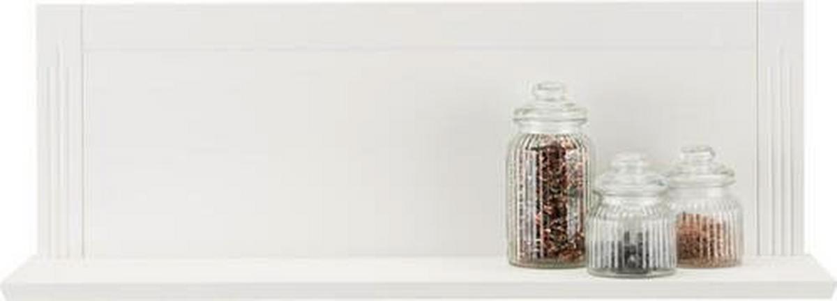 Wandboard Elena Weiss - Weiss, Romantik / Landhaus, Holz (100/35/25cm) - Zandiara