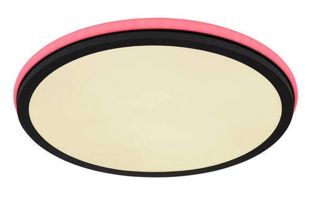 Stropna Led-svetilka Jaxxi, S Sijalko - črna/opal, Design, kovina/umetna masa (45/7cm) - Globo