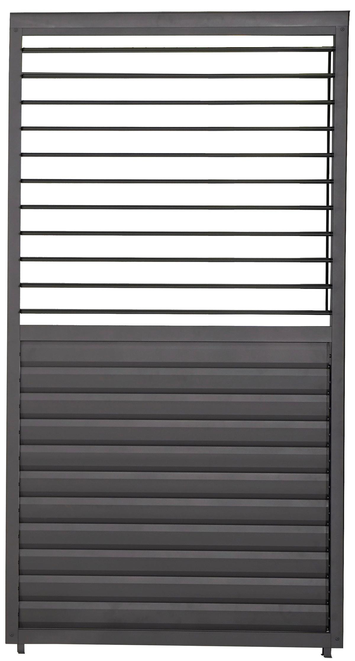 Pergola-Lamellenwand ca. 113x240 cm Anthr. - Anthrazit, MODERN, Metall (113/240/10cm) - Gardenson