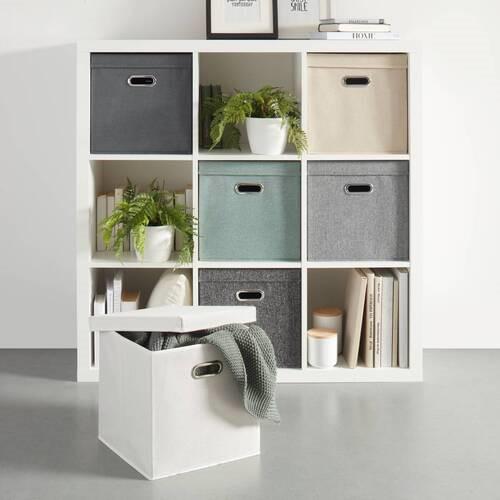 Faltbox Bobby Beige - Beige, MODERN, Karton/Textil (33/32/33cm) - Mömax