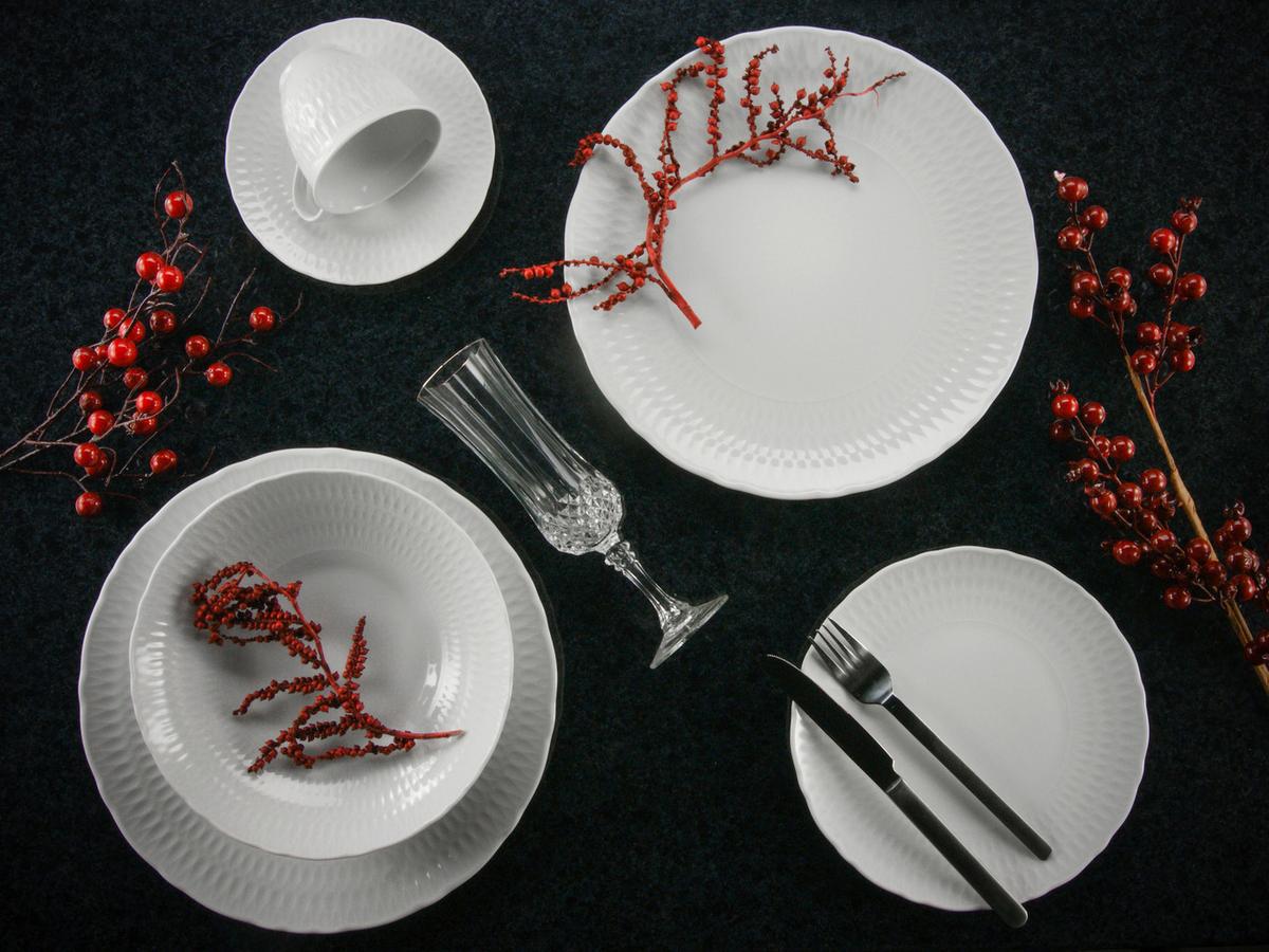 Kombiservice Sofia in Weiß, 8-teilig - Weiß, Trend, Keramik - Creatable