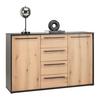 SIDEBOARD ADRIANO-M3 -EXKLUSIV- - svart/ekfärgad, Modern, trämaterial/plast (149,5/94,8/41,2cm) - Mömax