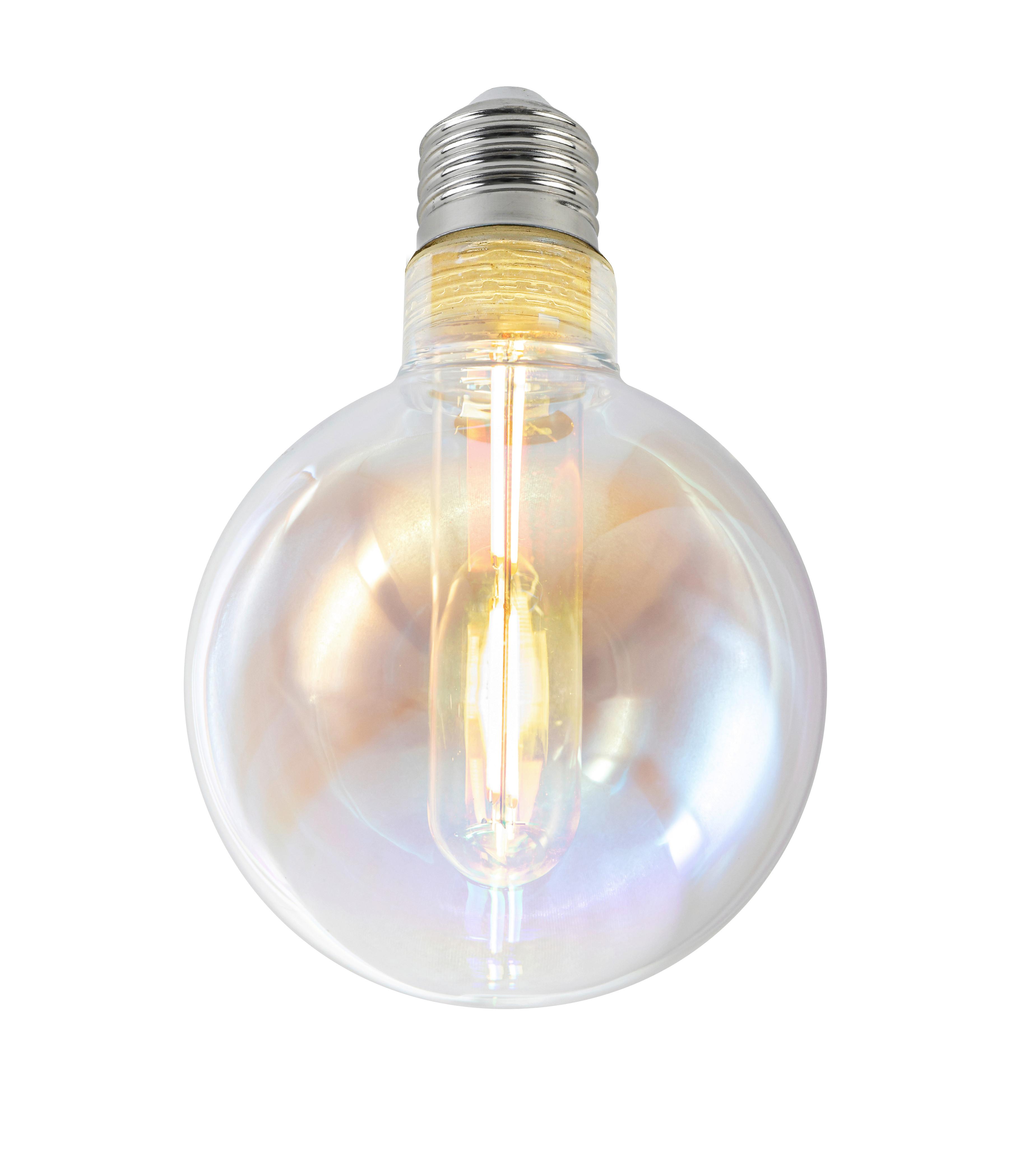 LED-Leuchtmittel Deko Perlmutt max. 5 Watt - Perlmutt, ROMANTIK / LANDHAUS, Glas/Metall (9,5/13,8cm) - Mömax