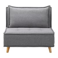 Zofa Layla, Temno Siva, Ležišče - temno siva/naravne barve, Moderno, tekstil/les (104/92/84cm) - Bessagi Home