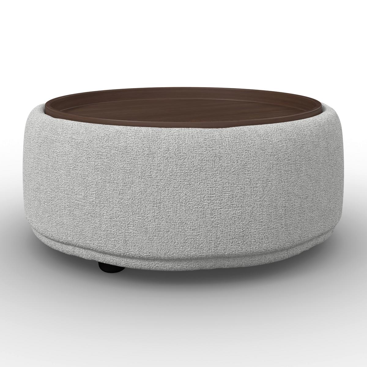 Sedežna Garnitura Kira, Bela, Z Mizico - črna/bela, Moderno, tekstil/les (408/108cm) - Bessagi Home