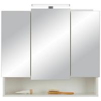 Spiegelschrank aus Glas in Weiss - Glas/Holzwerkstoff (80/70/22cm) - Mömax