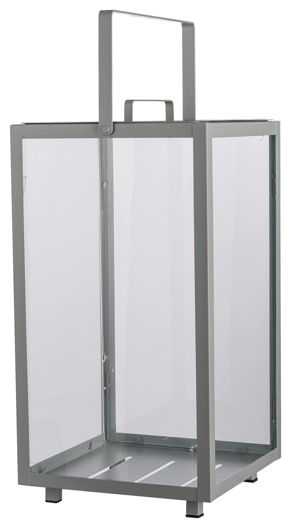 Laterne Sofia I in Salbeigrün - Salbeigrün, Konventionell, Glas/Metall (17/41/17cm) - Modern Living