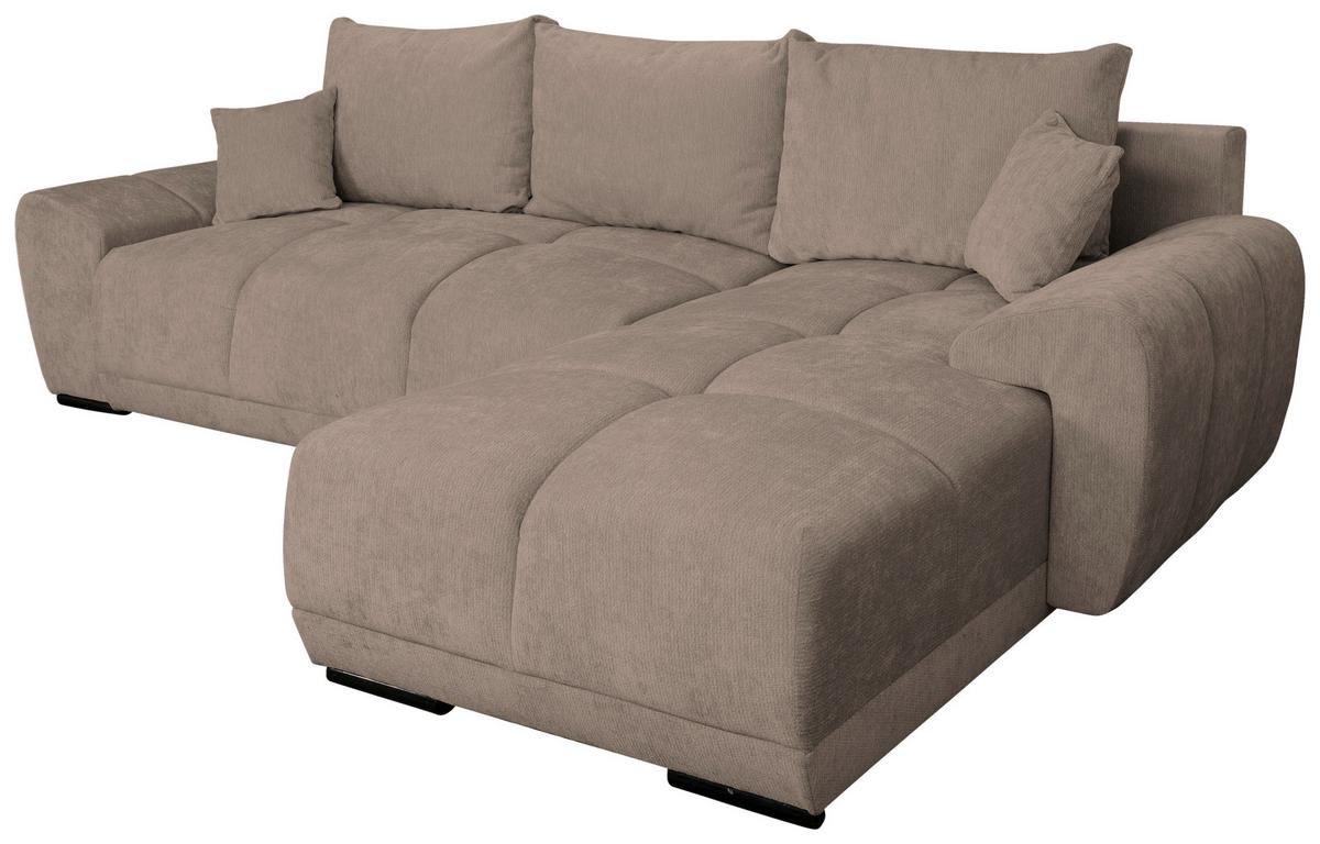 Kutna Garnitura Bonn - crna/taupe, Moderno, tekstil/plastika (296/182cm)