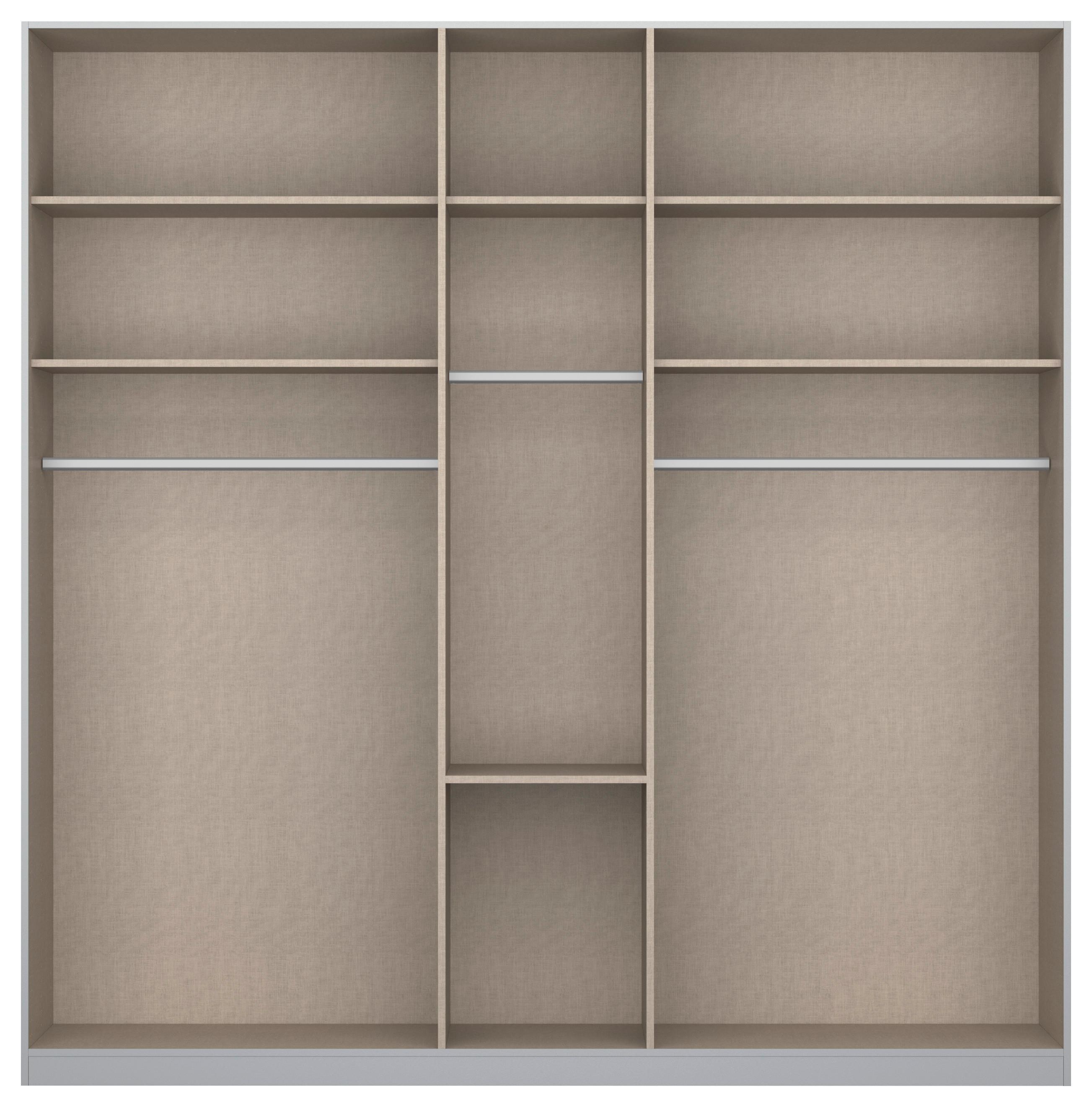 DULAP USI ROTATIVE ALABAMA - argintiu/culoare lemn stejar, Modern, material pe bază de lemn (226/229/54cm) - Modern Living