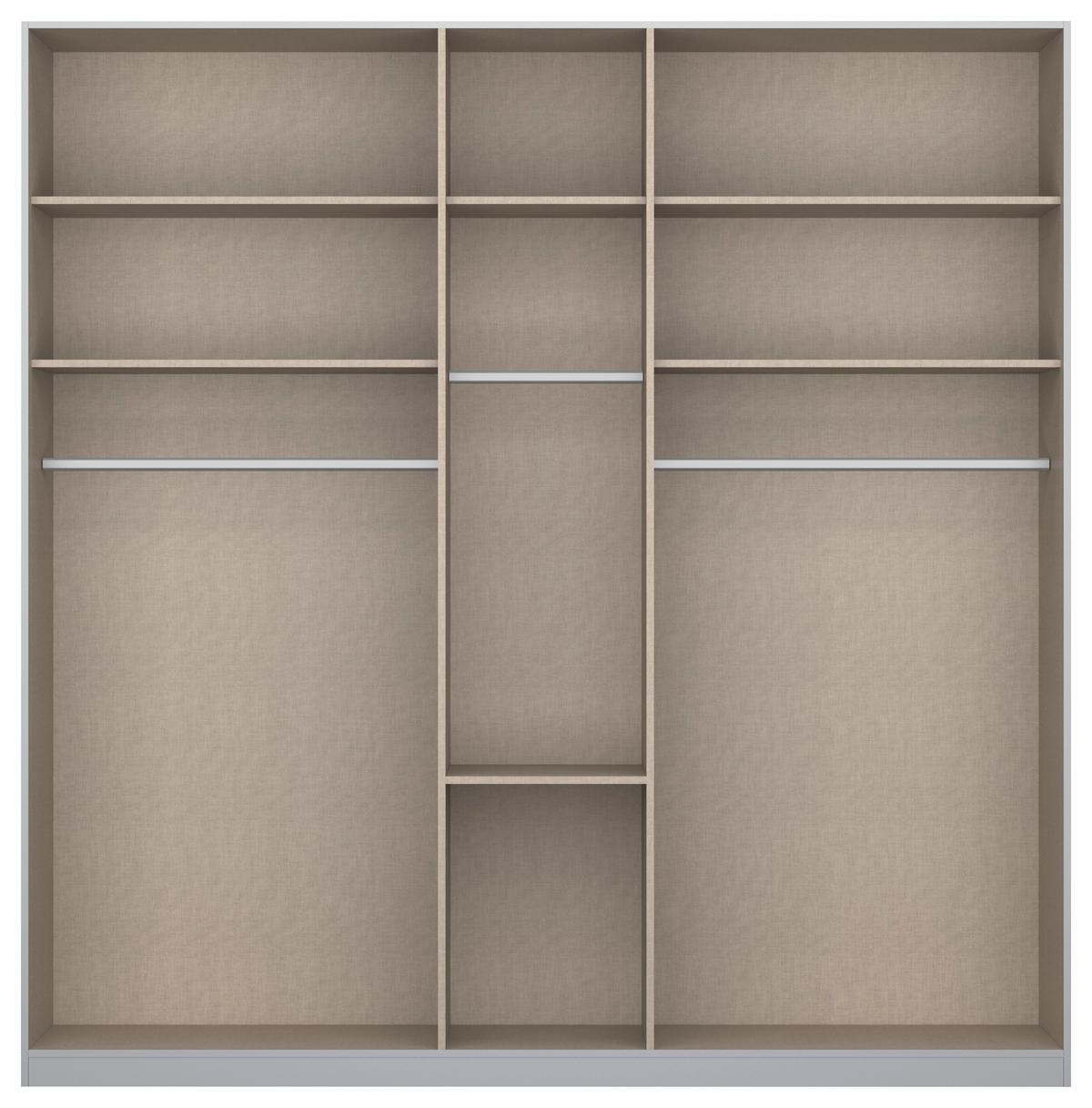 DULAP USI ROTATIVE ALABAMA - argintiu/culoare lemn stejar, Modern, material pe bază de lemn (226/229/54cm) - Modern Living