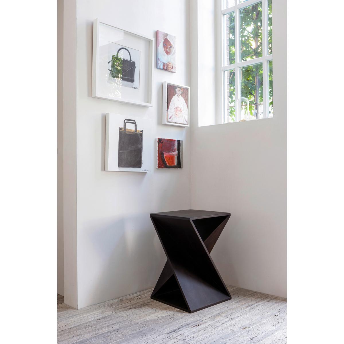 Beistelltisch Ikem Dunkelbraun - Dunkelbraun, Design, Holz (41/41/61cm) - Livetastic
