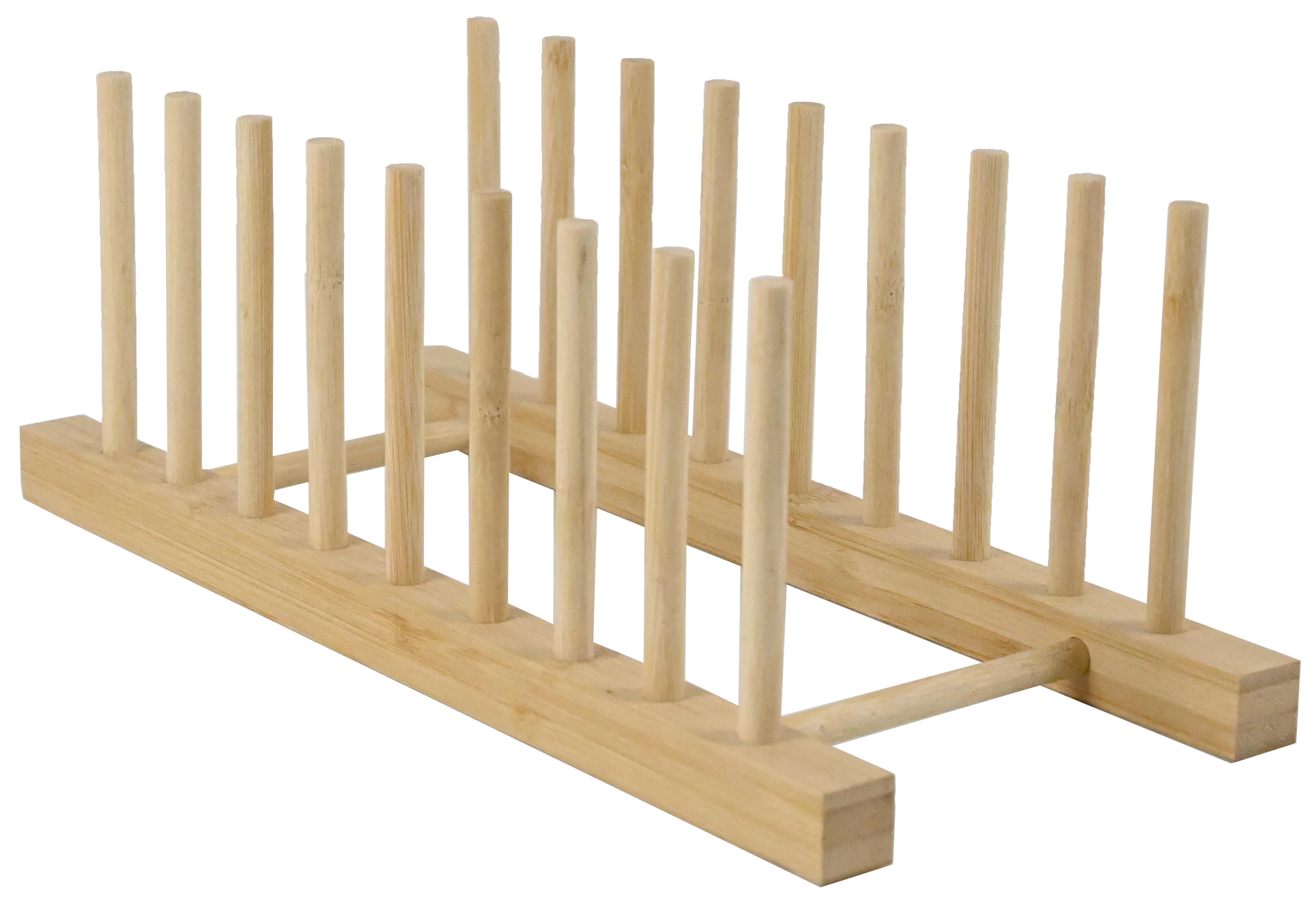 TALLRIKSSTÄLL ALEXA - naturfärgad, Klassisk, trä (34/12/11cm) - Modern Living