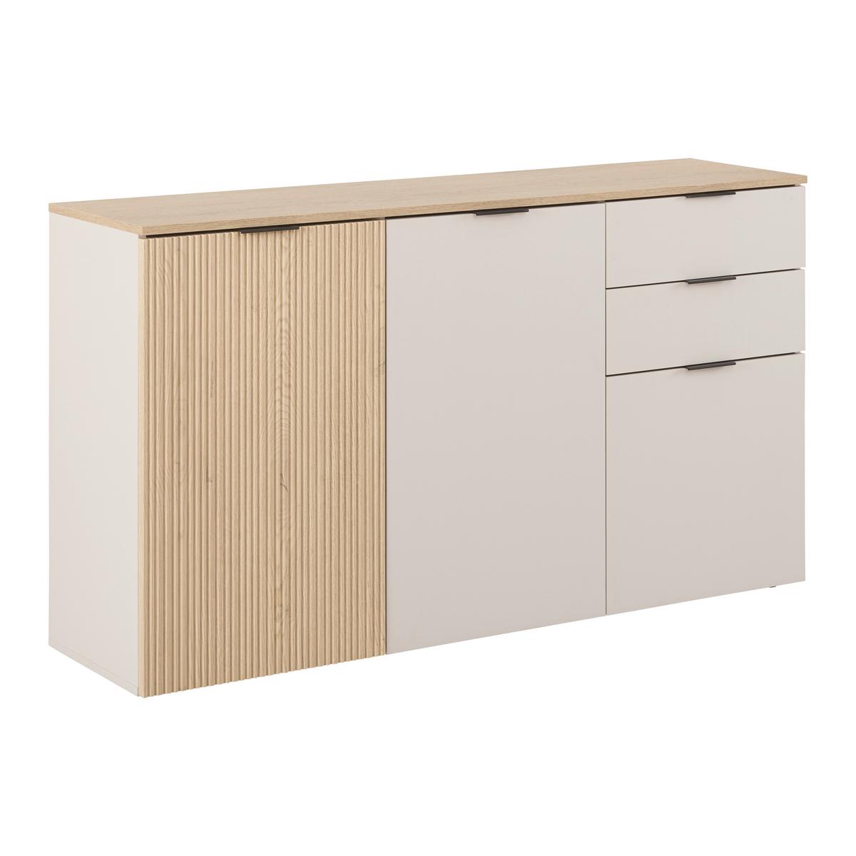 Komoda Cannes - kašmir/boja hrasta, Moderno, pločasti materijal/plastika (150/85/40cm) - Modern Living