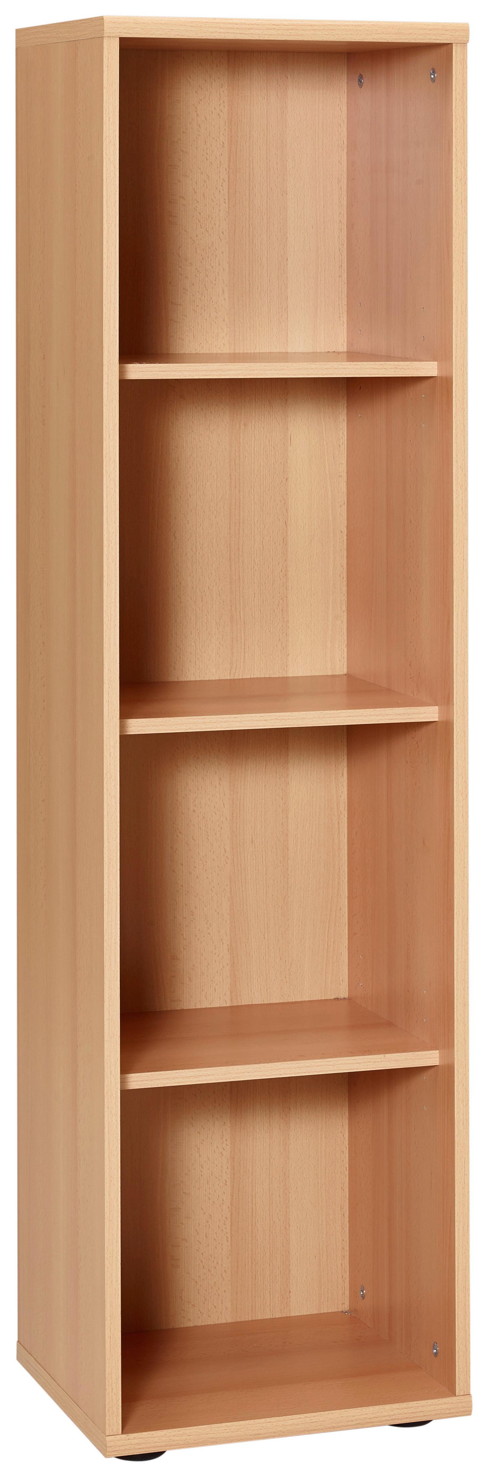 Aktenregal "Serie 4000" , buche - Buchefarben/Schwarz, Basics, Holzwerkstoff/Kunststoff (39,3/152,8/39,5cm) - MID.YOU