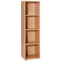 Aktenregal "Serie 4000" , buche - Buchefarben/Schwarz, Basics, Holzwerkstoff/Kunststoff (39,3/152,8/39,5cm) - MID.YOU