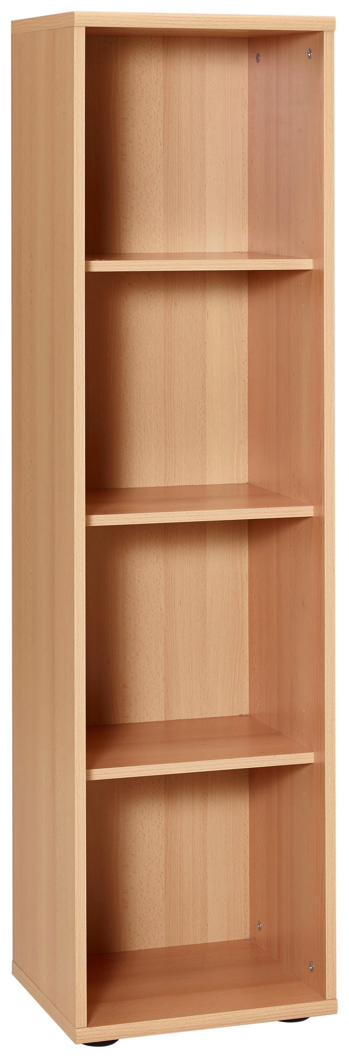 Aktenregal "Serie 4000" , buche - Buchefarben/Schwarz, Basics, Holzwerkstoff/Kunststoff (39,3/152,8/39,5cm) - MID.YOU