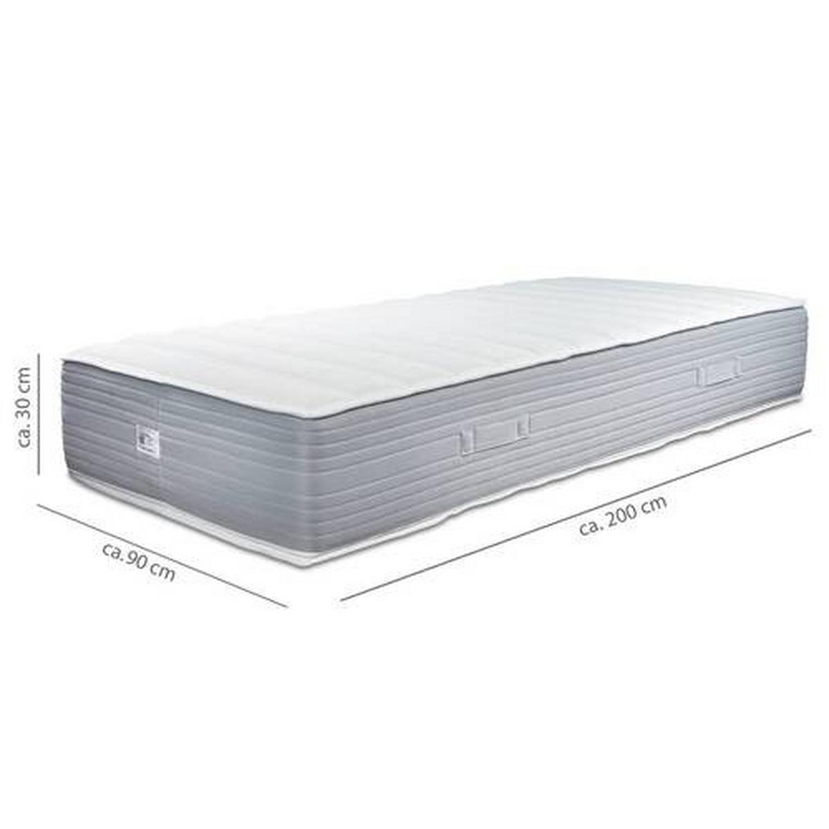 Viscomatratze Boxlike 30 Wave H2/3 ca. 140x200cm - Weiß, Basics, Textil (140/200cm) - MID.YOU