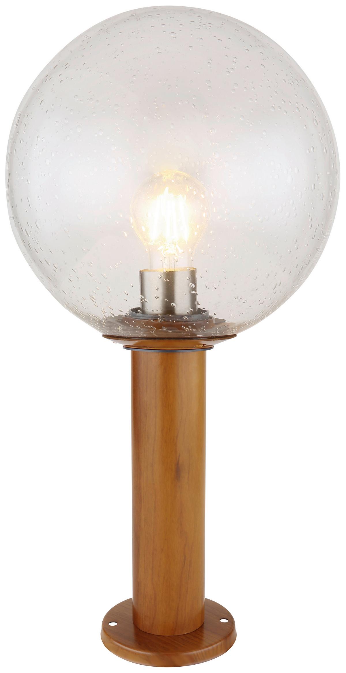 Zunanja Stoječa Svetilka Ossy, Barva Lesa - naravne barve/prozorno, Basics, kovina/steklo (25/50cm) - Globo