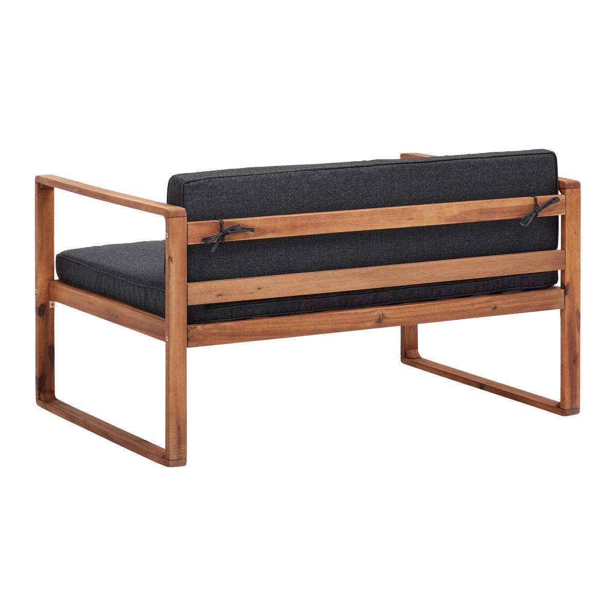 Garnitură grădină Elio - gri închis, Modern, lemn (120/60/68cm) - Bessagi Garden