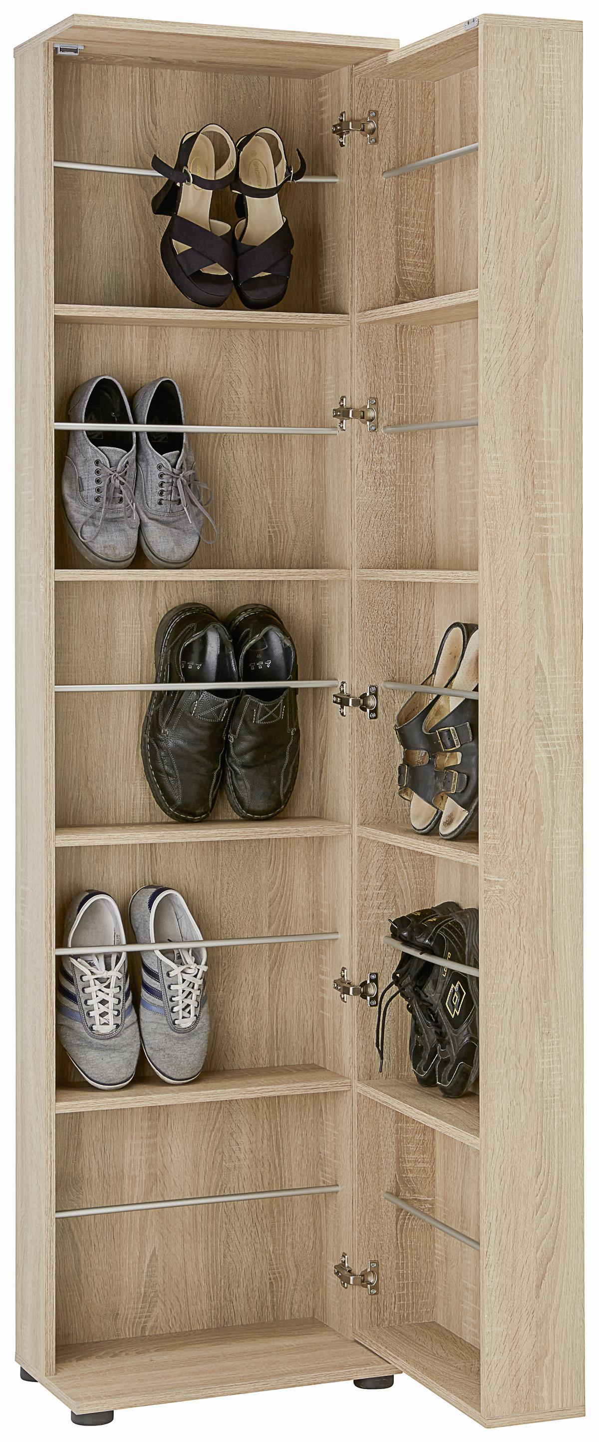 Schuhschrank in Eichefarben - Eichefarben, Holz/Holzwerkstoff (47/190/29cm) - Mömax