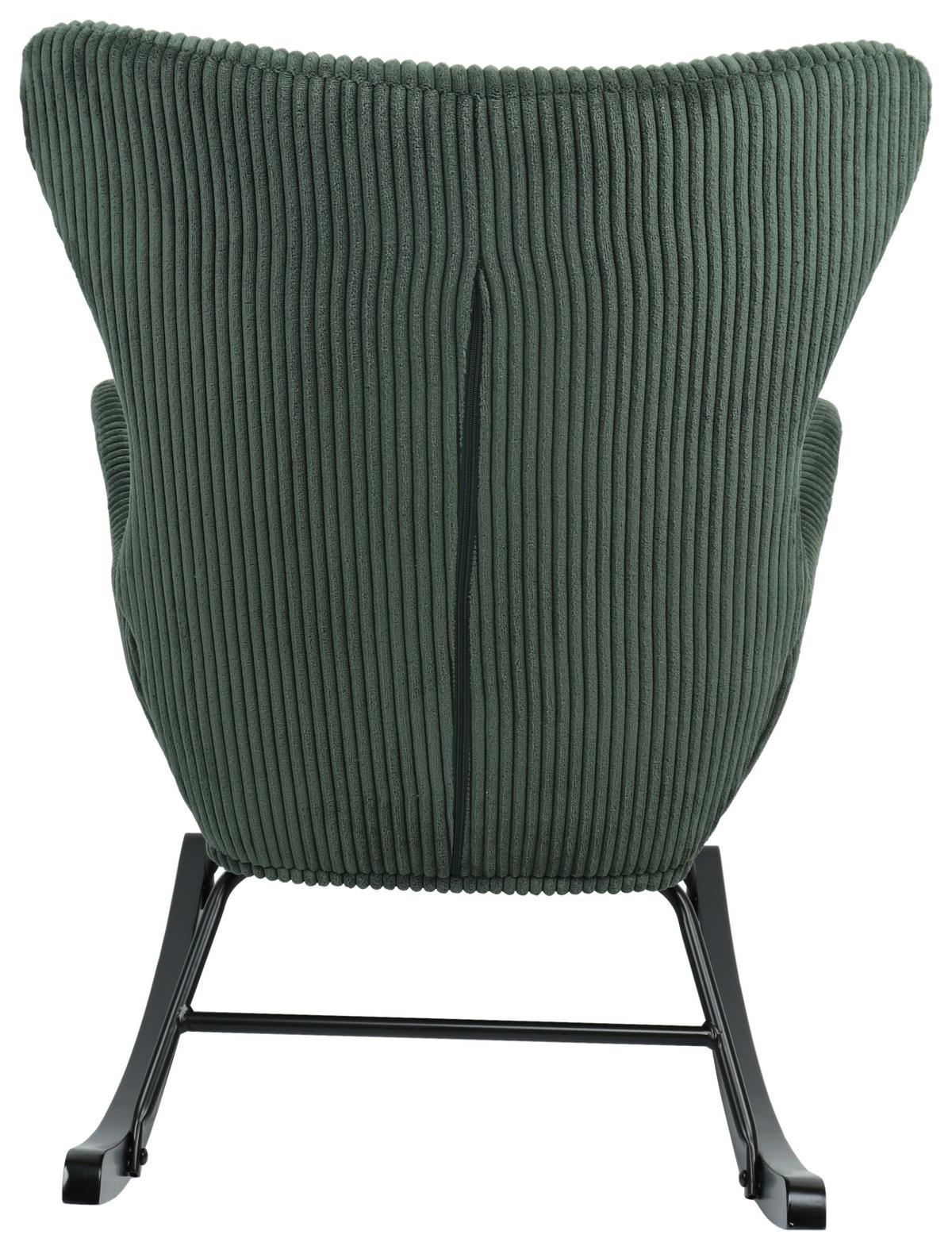 Gugalni Fotelj Granny, Zelena - črna/zelena, Moderno, kovina/tekstil (67/92/85cm)